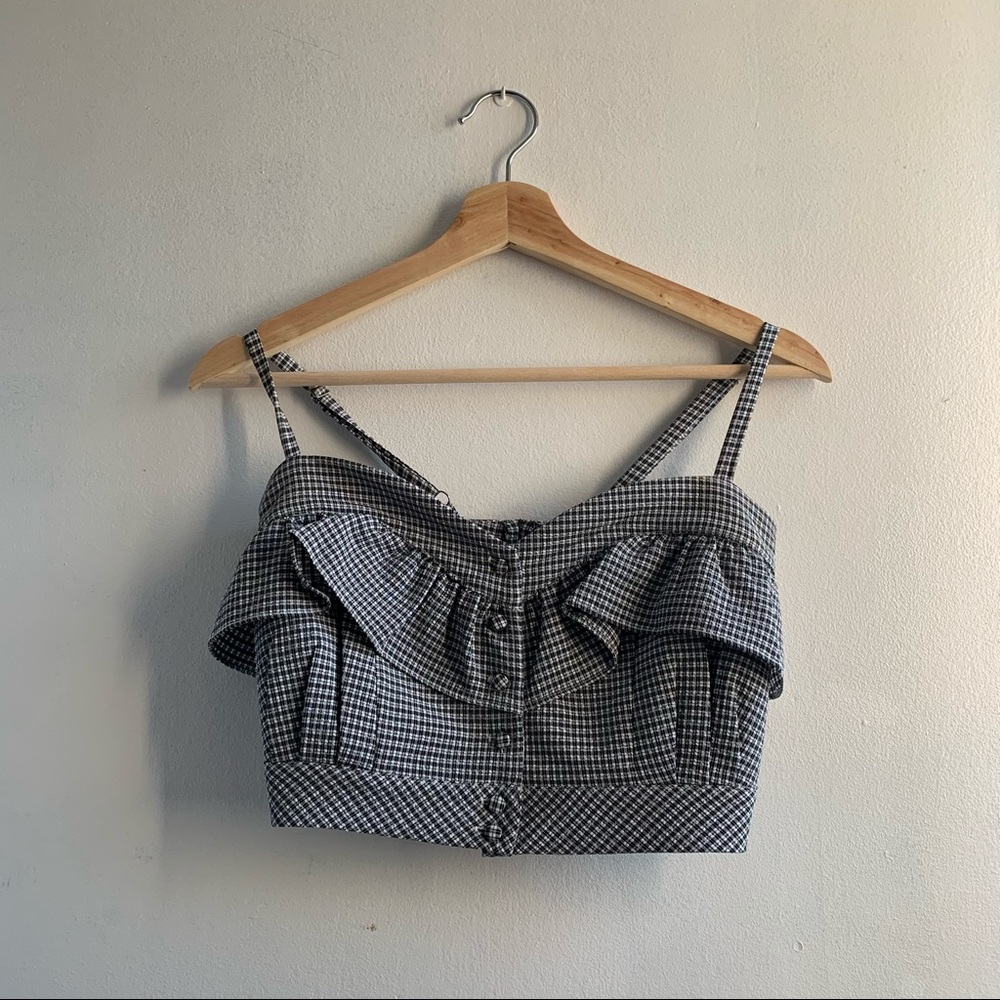 Vintage Gingham Crop Top